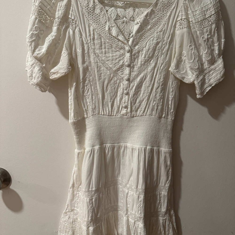 Loveshackfancy white mini dress